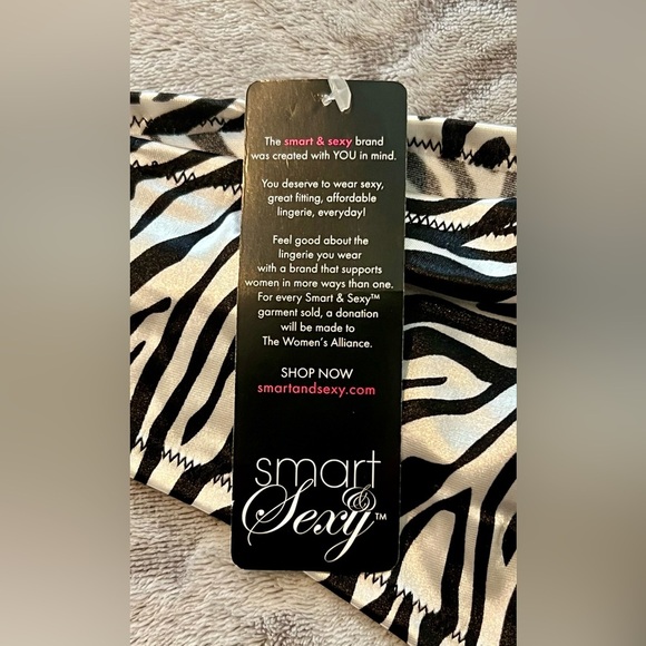 Smart & Sexy Zebra Print Panties Size 8 NWT Animal Print Briefs - Picture 5 of 5